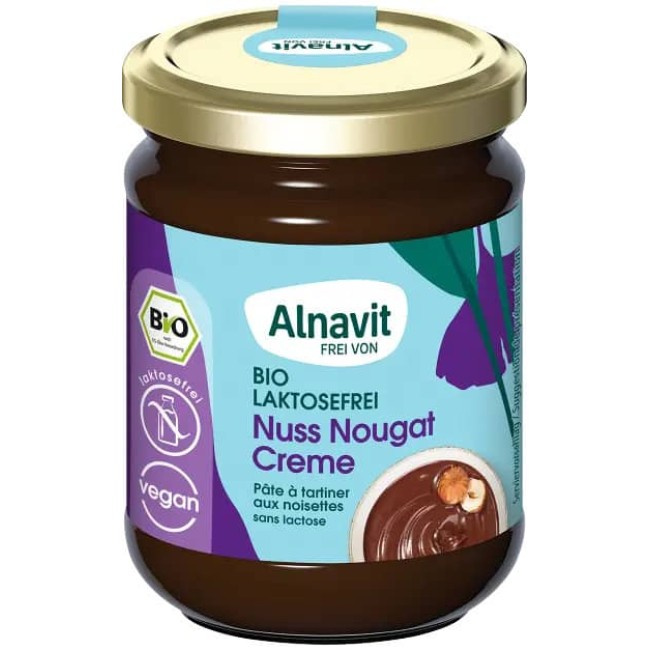 Crema tartinabila cu ciocolata si alune de padure fara gluten bio 200g Alnavit Crema tartinabila cu ciocolata si alune de padure fara gluten bio 200g Alnavit